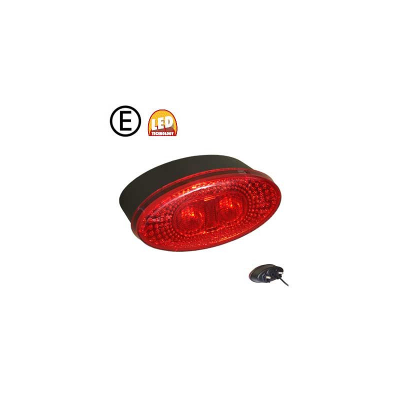 Bak/Bromsljus LED röd 12-24V