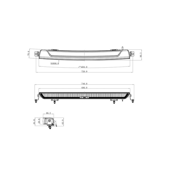 Ozz LED-ramp XB1 P27" - Svart