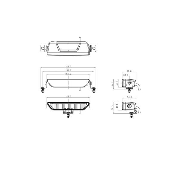 Ozz LED-ramp XB1 9" - Vit